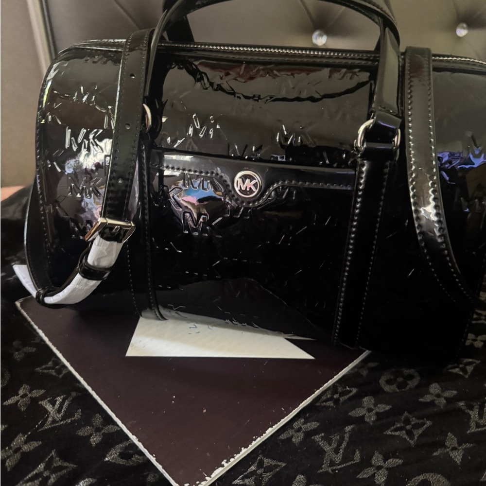 Michael Kors Glossy Black Travel Bag